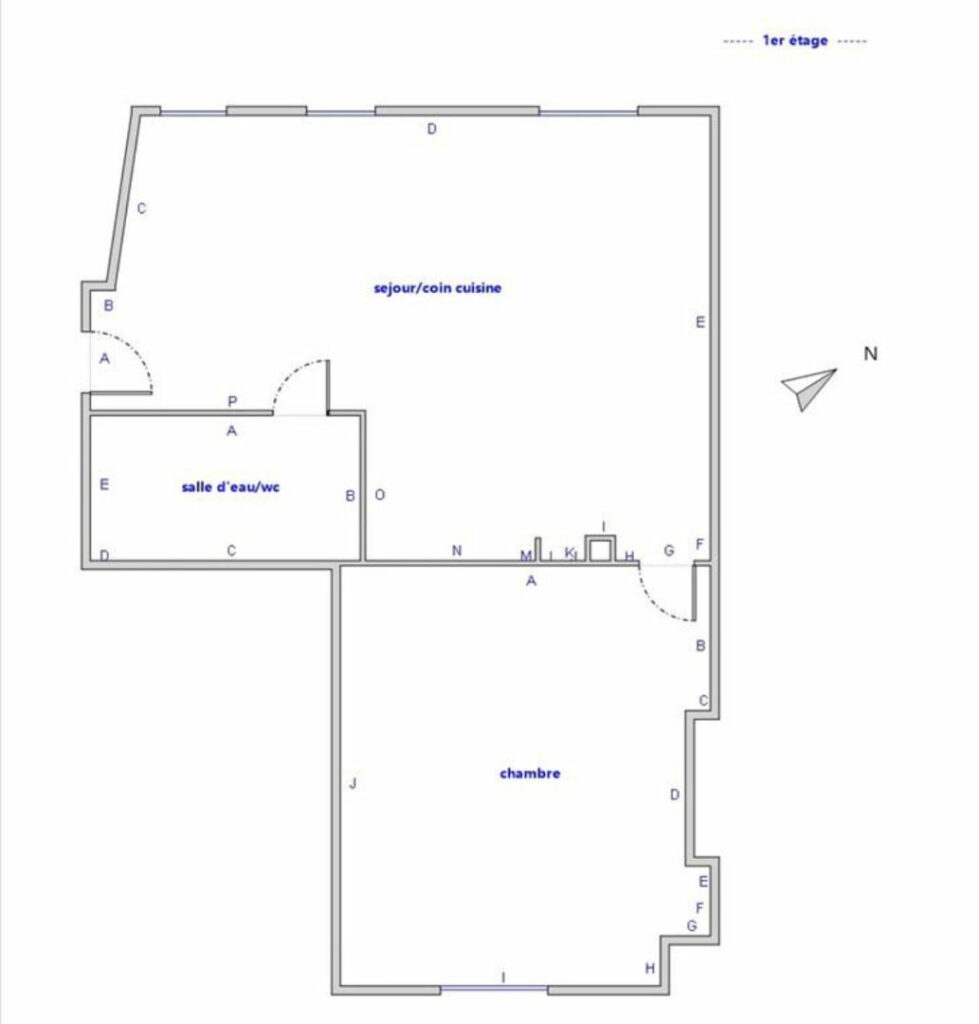 Appartement JOURDAIN 2 pièces 43.45 m2 - Léon Immobilier