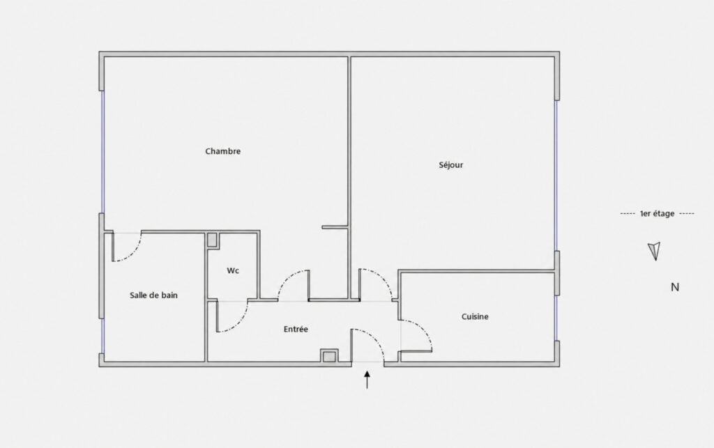 Appartement Paris 2 pièce(s) 44.34 m2 - Paris 19e - Léon Immobilier