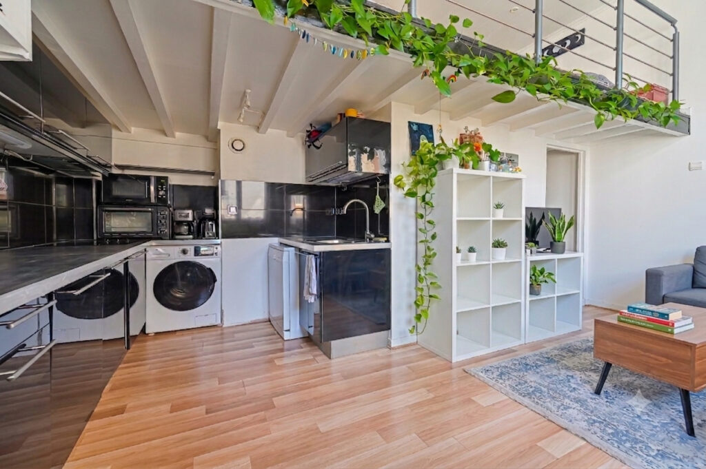 Grand appartement lumineux avec mezzanine – 43m² – ancien atelier d’artistes - Paris 19e - Léon Immobilier